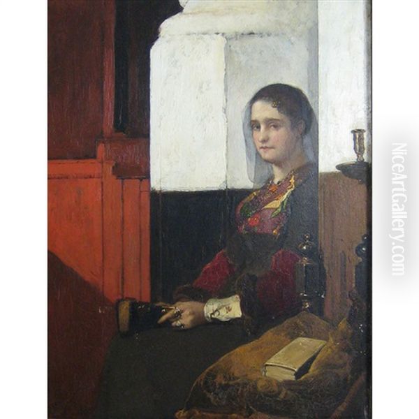 Seated Woman With Veil - view 1