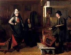 Hindeloopen - The Newborn's Cradle by Christoffel Bisschop