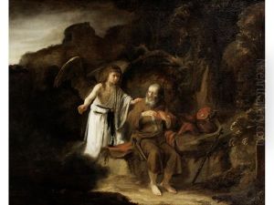 Elijah And The Angel by Cornelis Bisschop