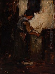 Lighting The Stove by Suze Bisschop-Robertson