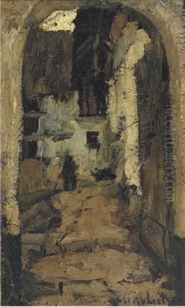 Poortje Met Doorkijk Naar Huizen Harderwijk: An Alleyway - view 1
