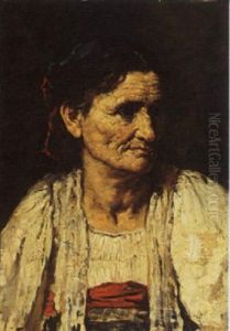 Portrait Of A Gypsy Woman by Suze Bisschop-Robertson