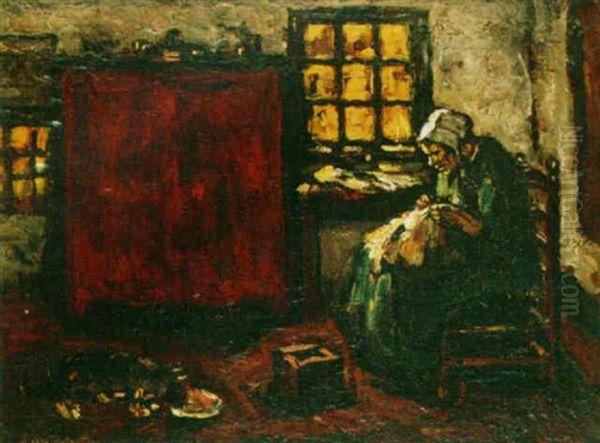 A Peasant Woman In An Interior - view 1