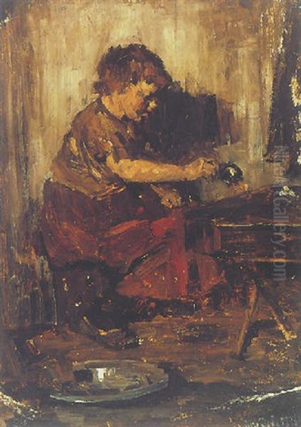 A Little Girl In An Interior - view 1