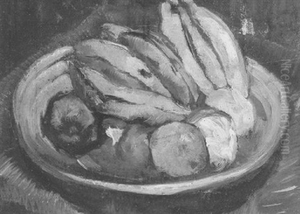 Bananas And Apples In A Bowl - view 1