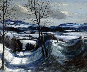 Snow, Ashmansworth, Hants by George Edwin Bissell
