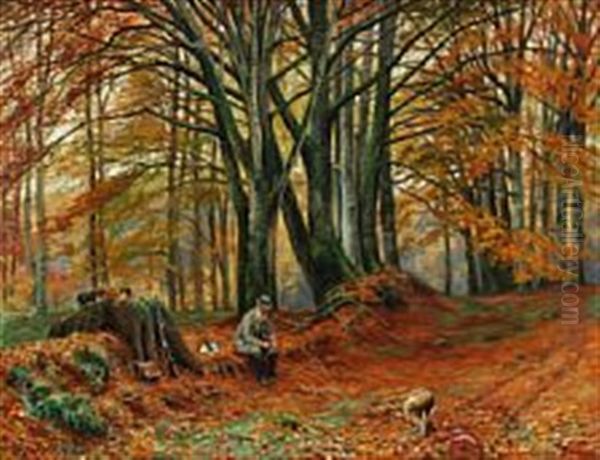 A Hunter Is Taking A Rest After The Hunt - view 1