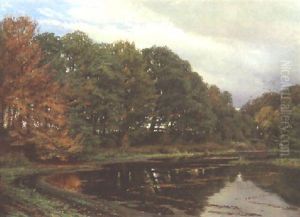 Au Bord De L'eau En Automne by Rudolf Bissen