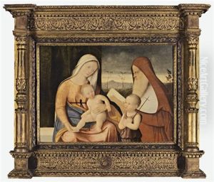 The Madonna And Child With Saint John The Baptist And Saint Jerome by Francesco di Vittore Bissolo