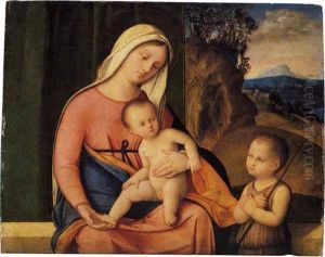 The Madonna And Child With The Infant Saint John The Baptist by Francesco di Vittore Bissolo