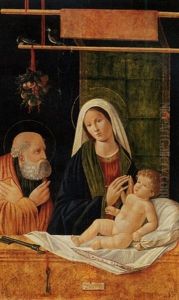The Madonna And Child With Saint Peter by Pier Francesco Bissolo
