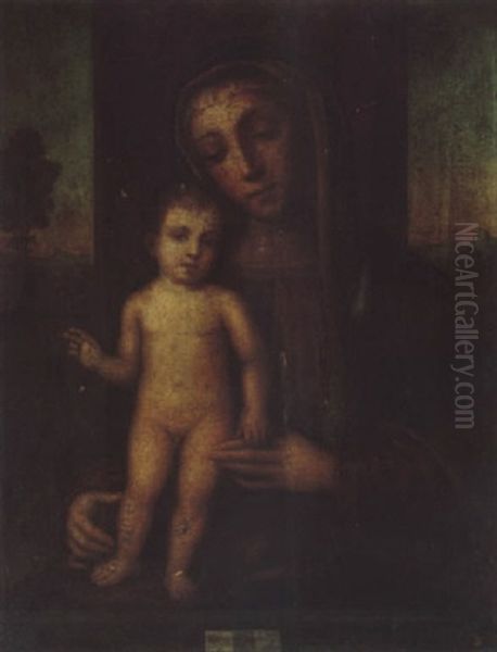The Madonna And Child Enthroned, A Landscape Beyond - view 1