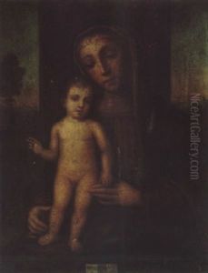The Madonna And Child Enthroned, A Landscape Beyond