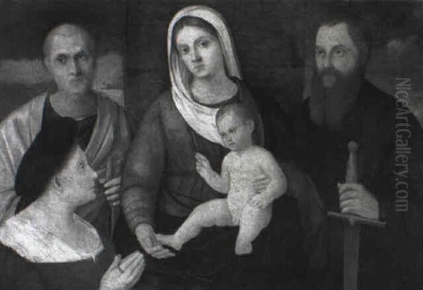 The Holy Family Accompanied By St, Paul And A Donor - view 1