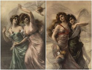 Love`s Messengers" And "love`s Capture by Edouard Bisson