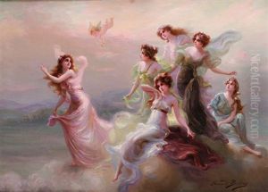 La Danse Des Nymphes by Edouard Bisson