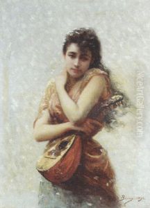 The Mandoline Player by Edouard Bisson