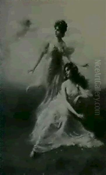 Nymphs And Putti In A Landscape - view 1
