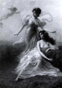 Nymphs In A Clearing by Edouard Bisson