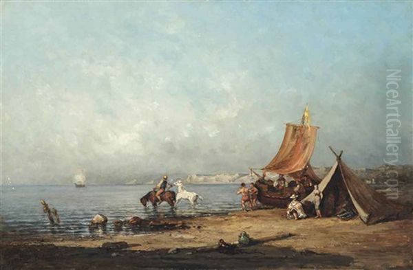 Fishermen On The Shore - view 1