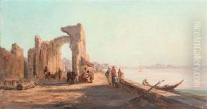 Animation Sur Les Bords Du Nil by Paul Bistagne