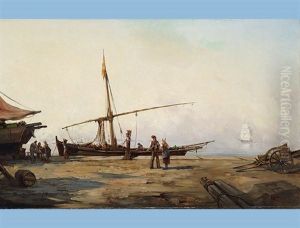 Hafen Mit Figurenstaffage Hafen Mit Figurenstaffage