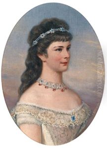 Portrat Der Kaiserin Elisabeth Von Osterreich Mit Diadem by Richard Bitterlich