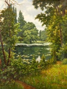 Landscape With Pond by Henri Biva