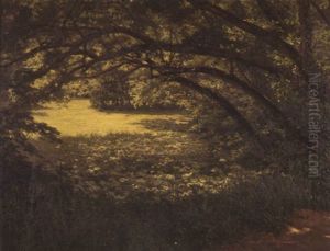 Wooded Landscape by Henri Biva