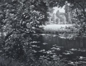 The Lily Pond by Henri Biva