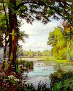 A Woman Washing In A Pond A Woman Washing In A Pond