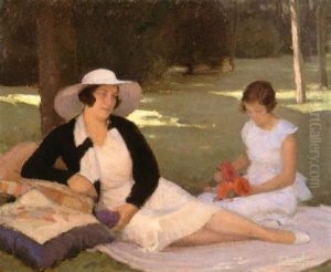 Repos Dans Un Parc by Fernand Bivel