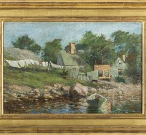 Wash Day At Little Harbor, Marblehead by William Johnson Bixbee