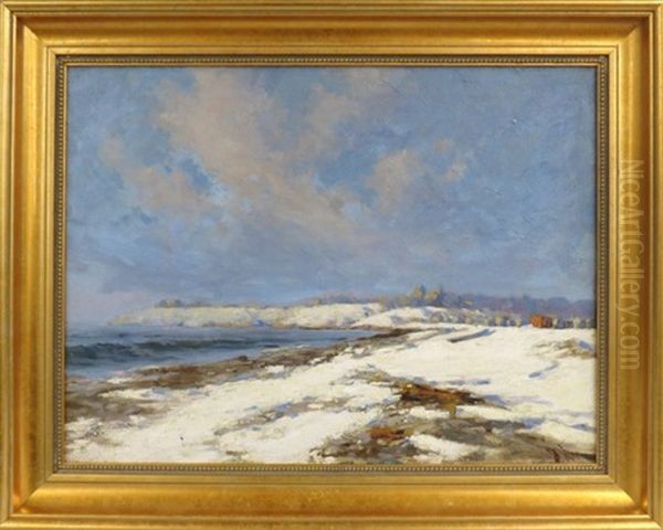 Marblehead Shoreline In Winter - view 1