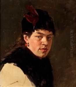 Portratt Av Den Norska Konstnarinnan Harriet Backer