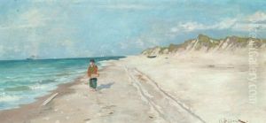 Parti Fra Skagen Med Mand, Der Samler Vragrester