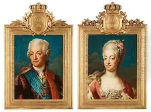 King Gustaf Iii (1746-1793) & Queen Sofia Magdalena (1746-1813)