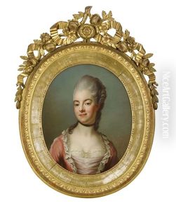 Portratt Forestallande Friherrinnan Ulrika Eleonora Von Hopken I Rosa Klanning- Brostbild (after Gustaf Lundberg)