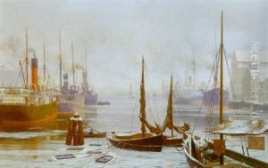 Parti Fra Kobenhavns Havn En Vinterdag by Aleth Bjorn