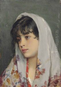 A Venetian Beauty by Eugen von Blaas