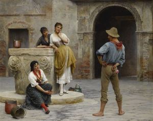 Flirtation by Eugen von Blaas