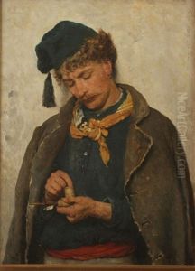 Portrait Of A Young Man by Eugen von Blaas
