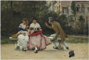 In The Park by Eugen von Blaas