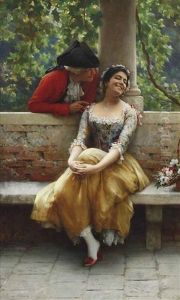 The Flirtation by Eugen von Blaas