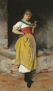 The Letter by Eugen von Blaas
