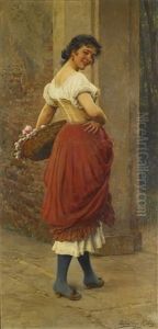 A Stolen Glance by Eugen von Blaas