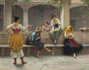 Gossip by Eugen von Blaas