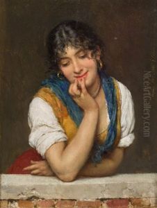 Youn Italian Woman by Eugen von Blaas