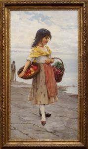 Home From The Market, Venice by Eugen von Blaas