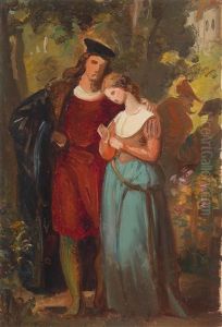 Ein Liebespaar (wohl Paolo Und Francesca Da Rimini Aus Dantes Inferno) by Eugen von Blaas